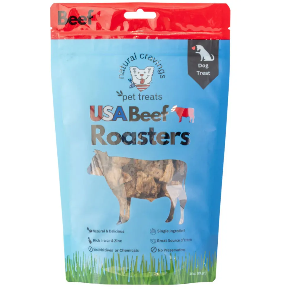 Natural Cravings USA Beef Lung Roasters Dog Chew, 3.5-oz