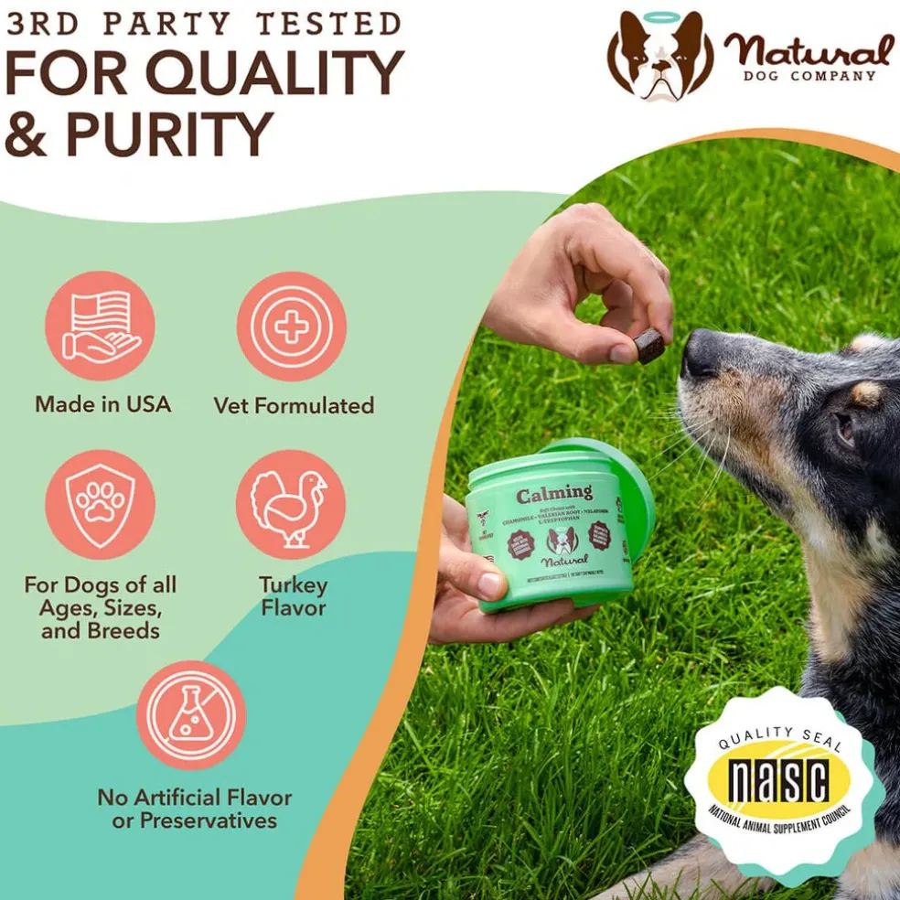 Natural Dog Company Calming Soft Chews for Dogs (90 Chews)