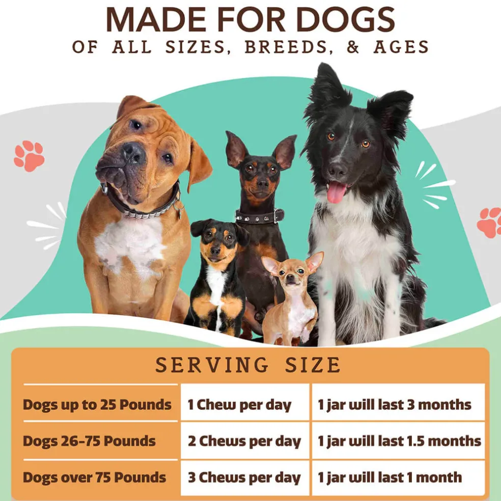 Natural Dog Company Calming Soft Chews for Dogs (90 Chews)