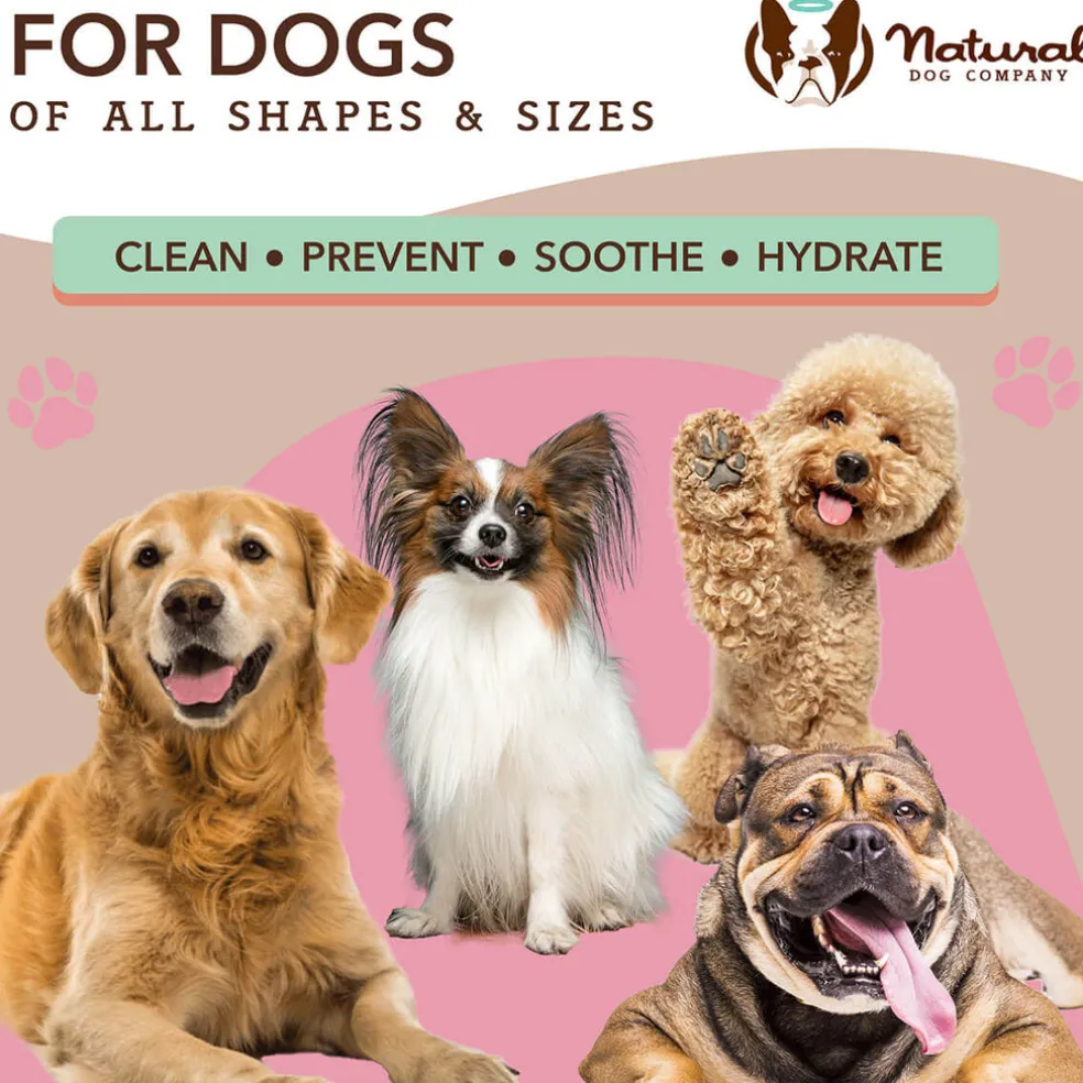 Natural Dog Company Extra Large Grooming Wipes (50 wipes)