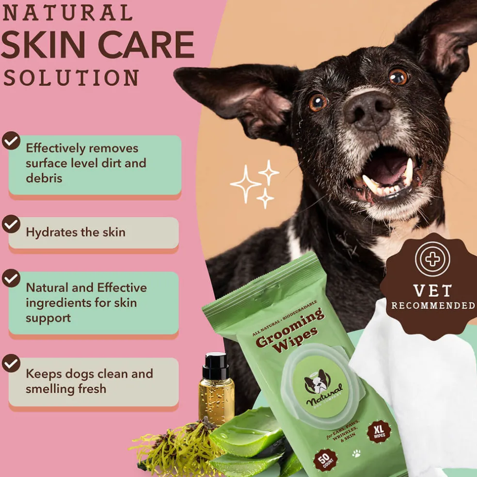 Natural Dog Company Extra Large Grooming Wipes (50 wipes)