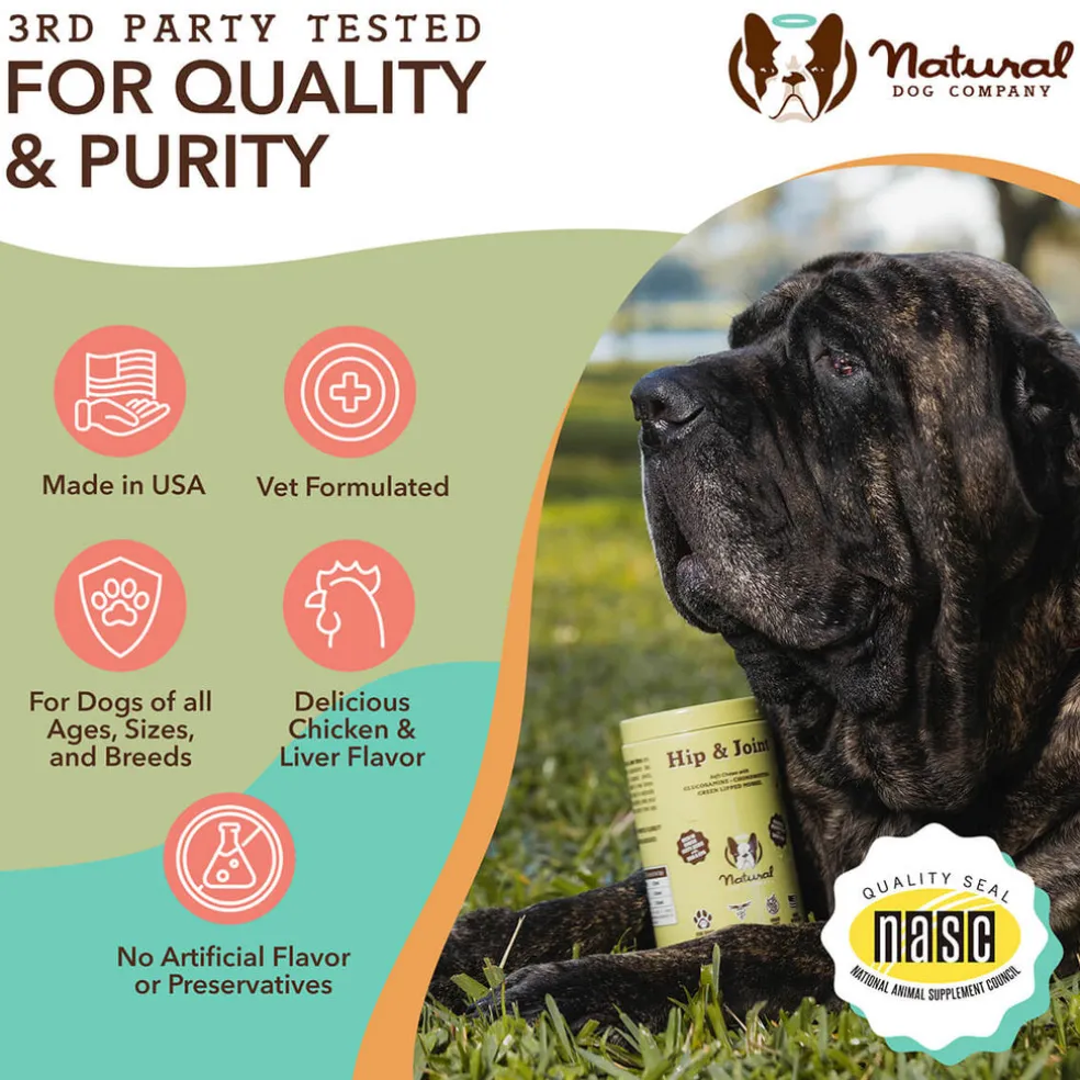 Natural Dog Company Hip & Joint Soft Chews for Dogs (90 Chews)