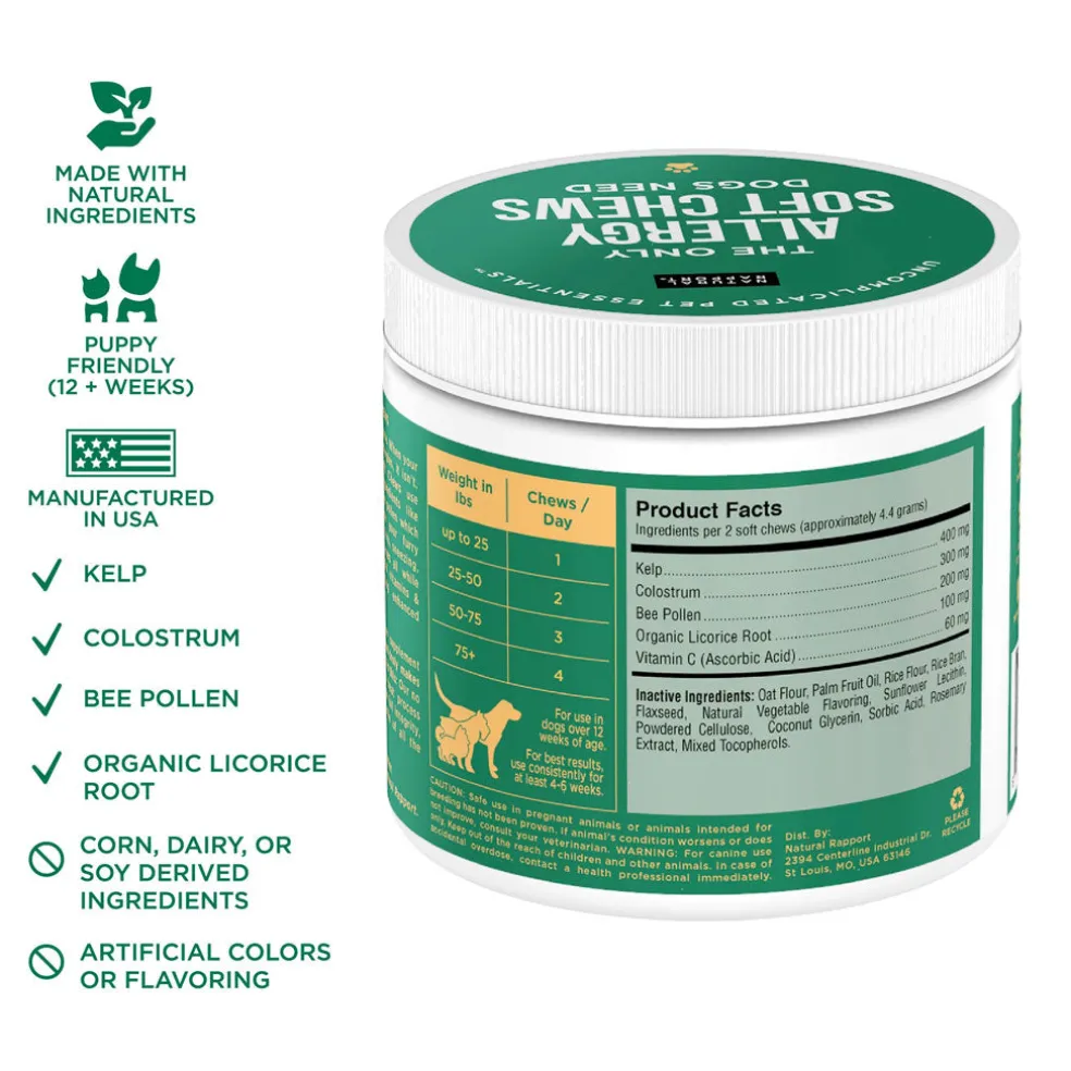 Natural Rapport the Only Allergy Soft Chews Dogs Need Allergy Supplement