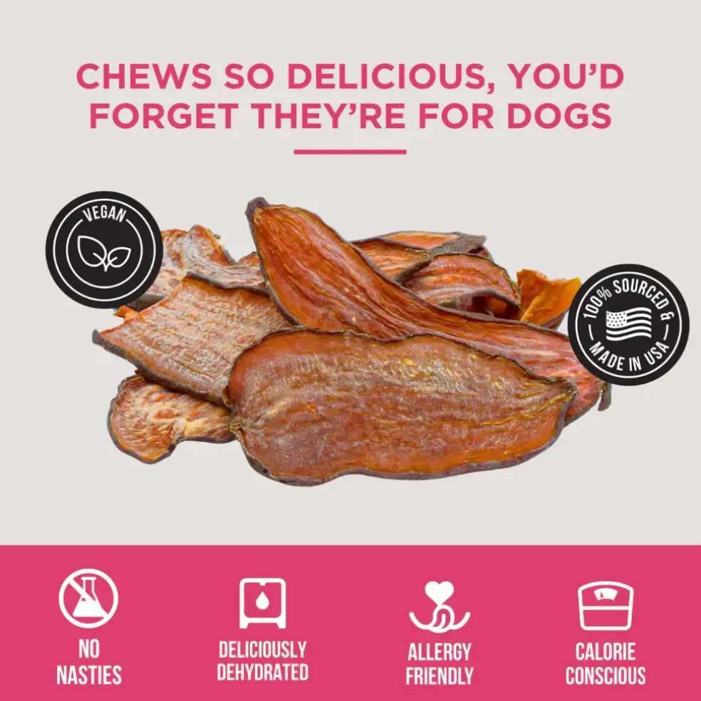 Natural Rapport The Only Dehydrated Sweet Potato Chews Dogs Need