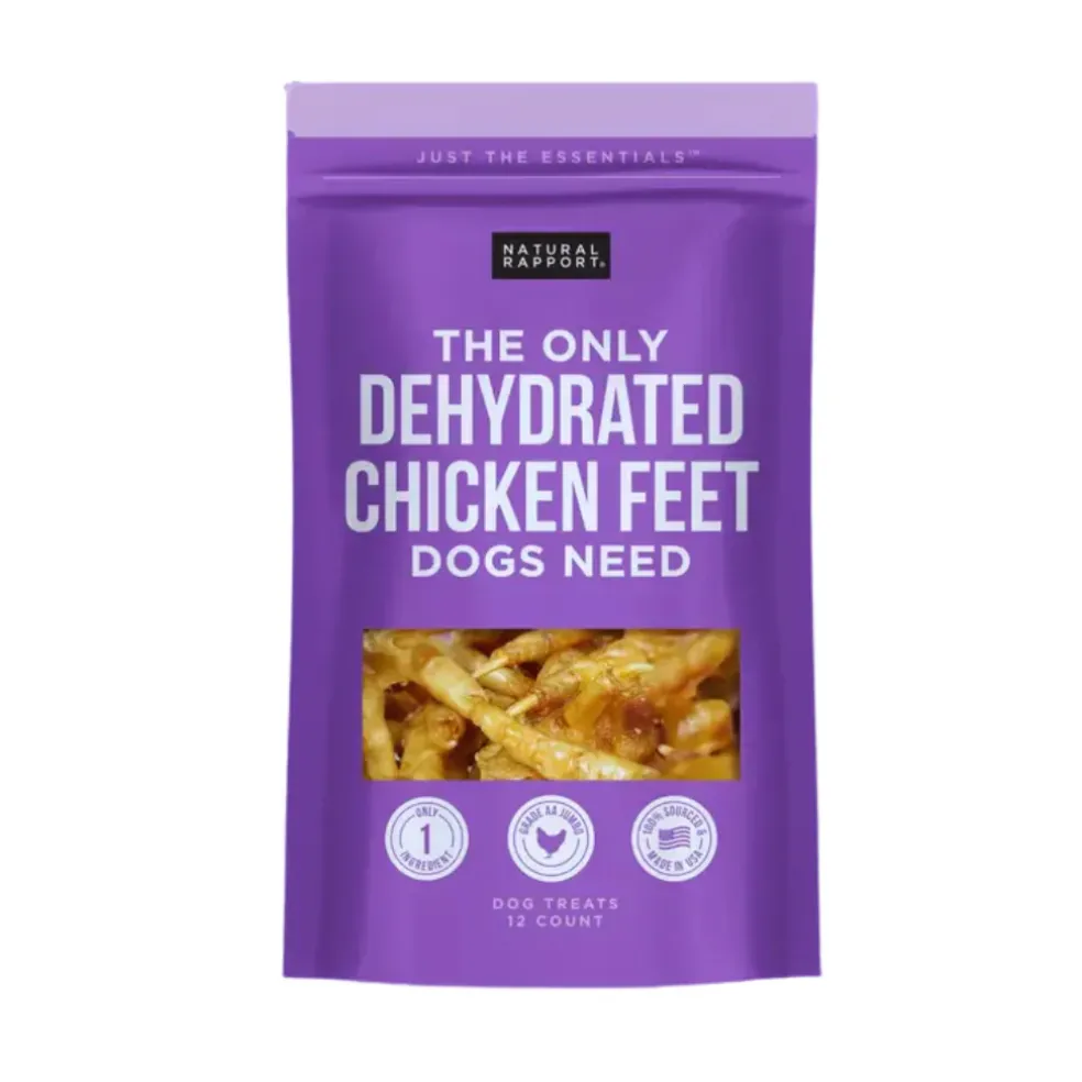 Natural Rapport The Only Dehydrated Chicken Feet Dogs Need (12 ct)