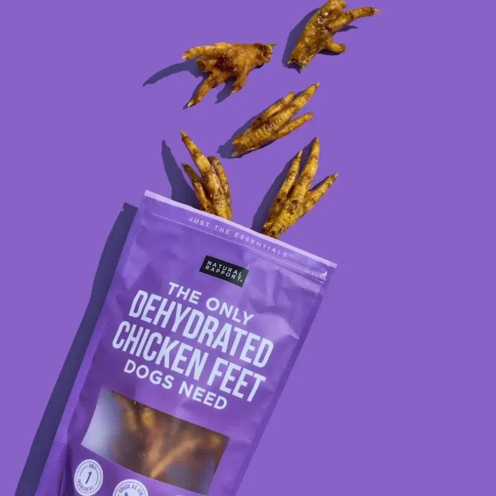 Natural Rapport The Only Dehydrated Chicken Feet Dogs Need (12 ct)