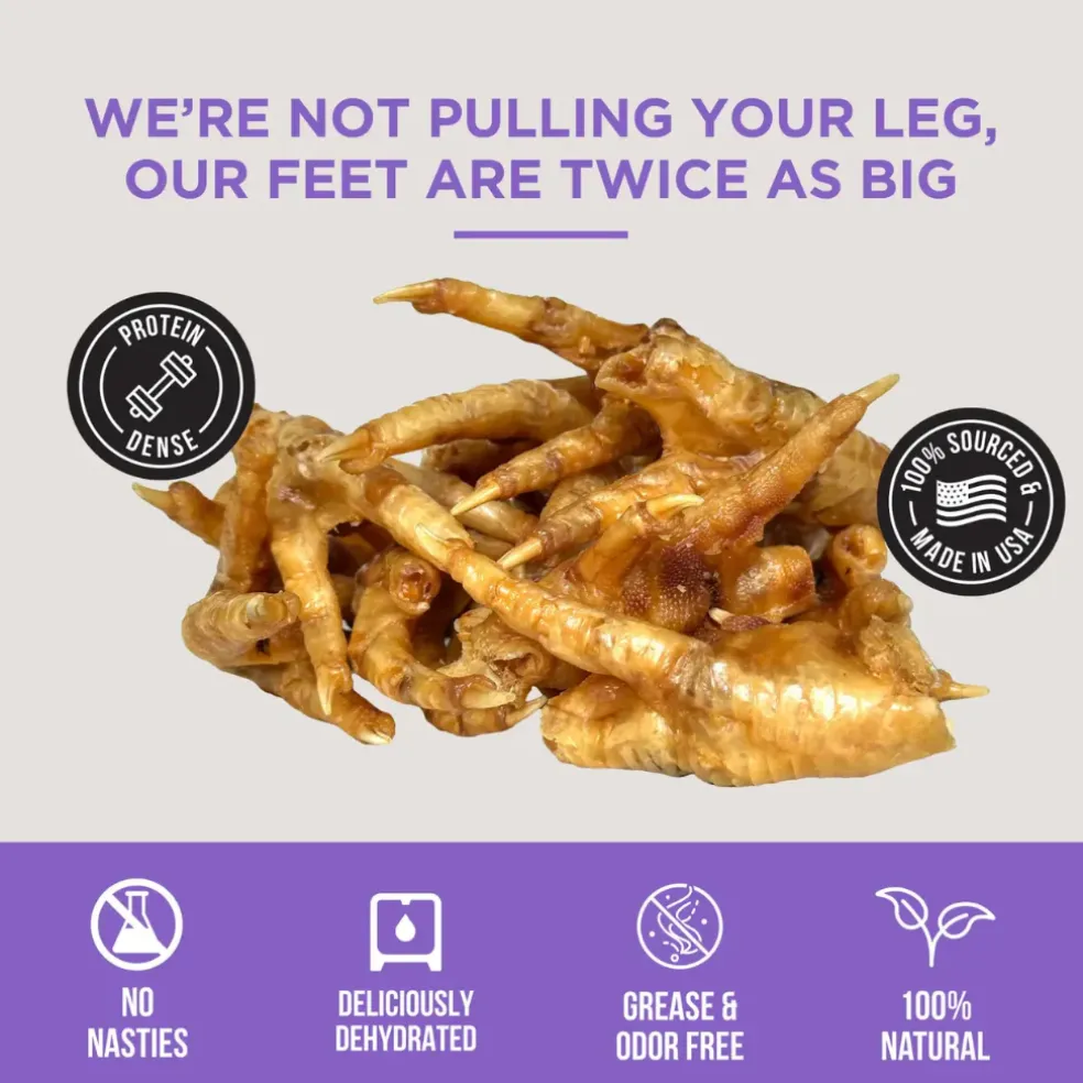 Natural Rapport The Only Dehydrated Chicken Feet Dogs Need (12 ct)