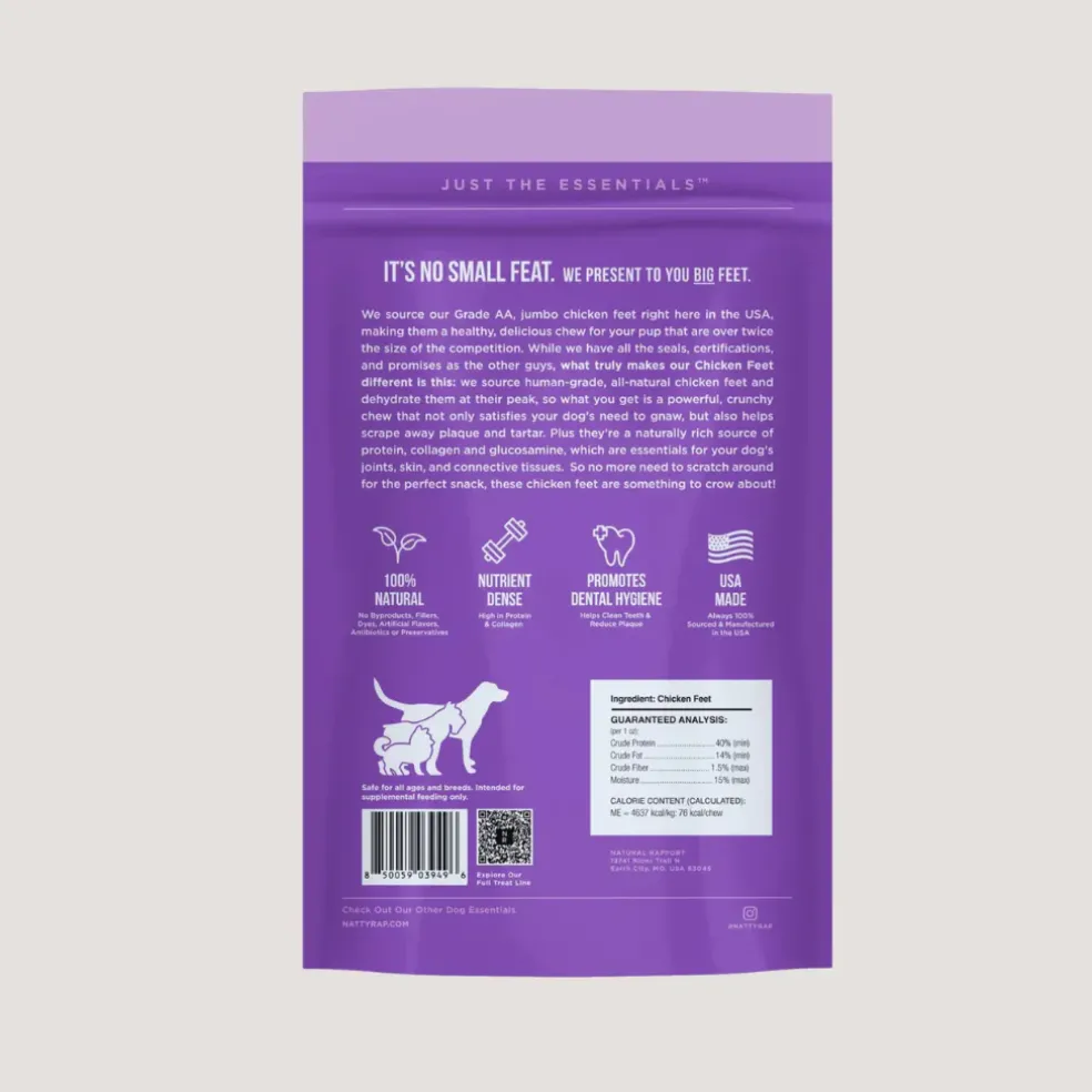 Natural Rapport The Only Dehydrated Chicken Feet Dogs Need (12 ct)