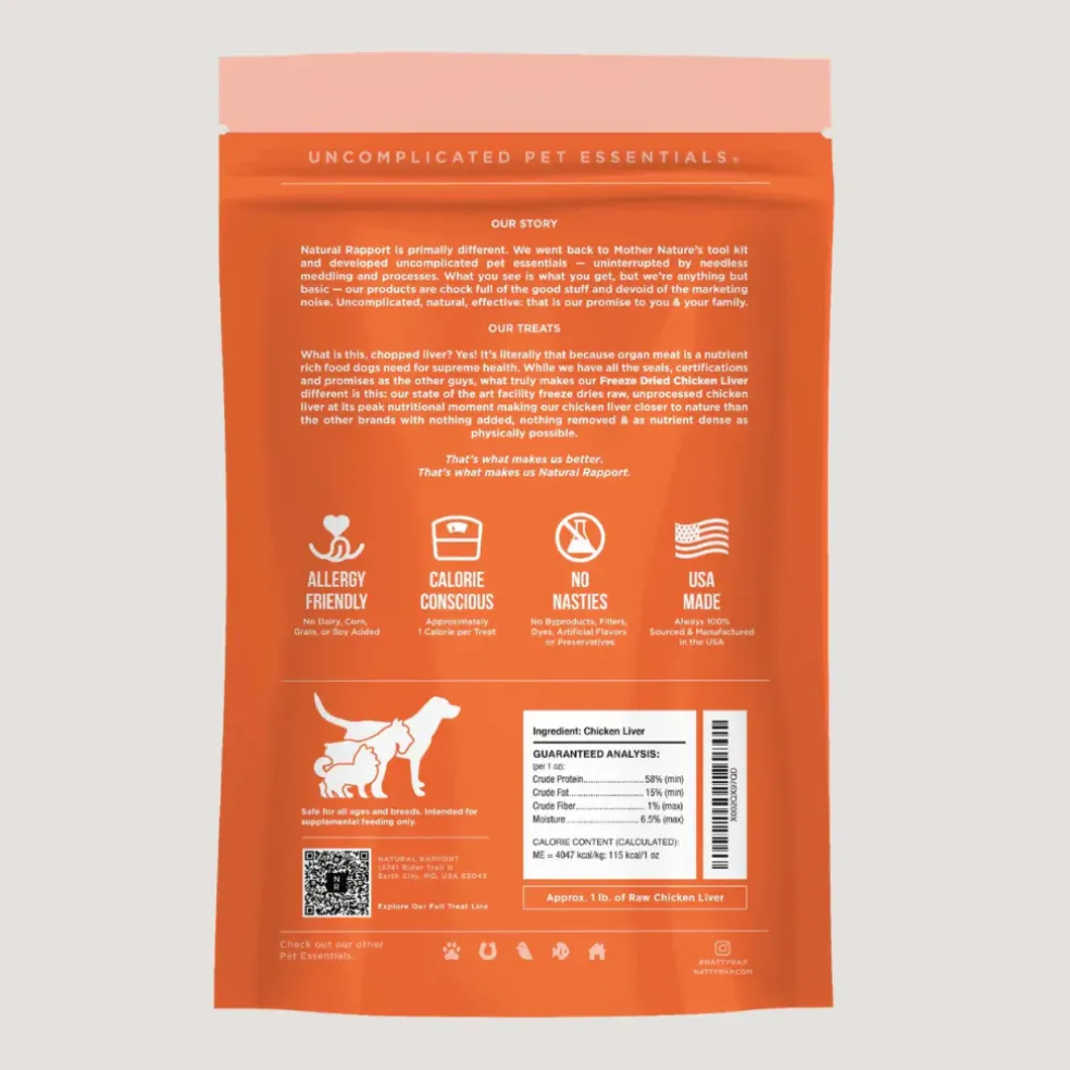Natural Rapport The Only Freeze Dried Chicken Liver Dogs Need