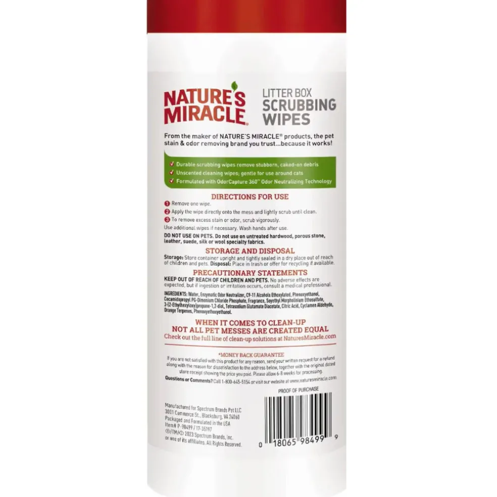 Nature's Miracle Litter Box Scrubbing Wipes (30 ct)