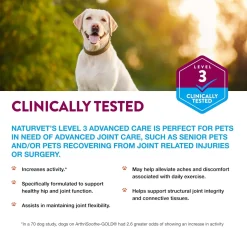 NaturVet ArthriSoothe-Gold Advance Level 3 Joint Care Chewable Tablets for Dogs & Cats