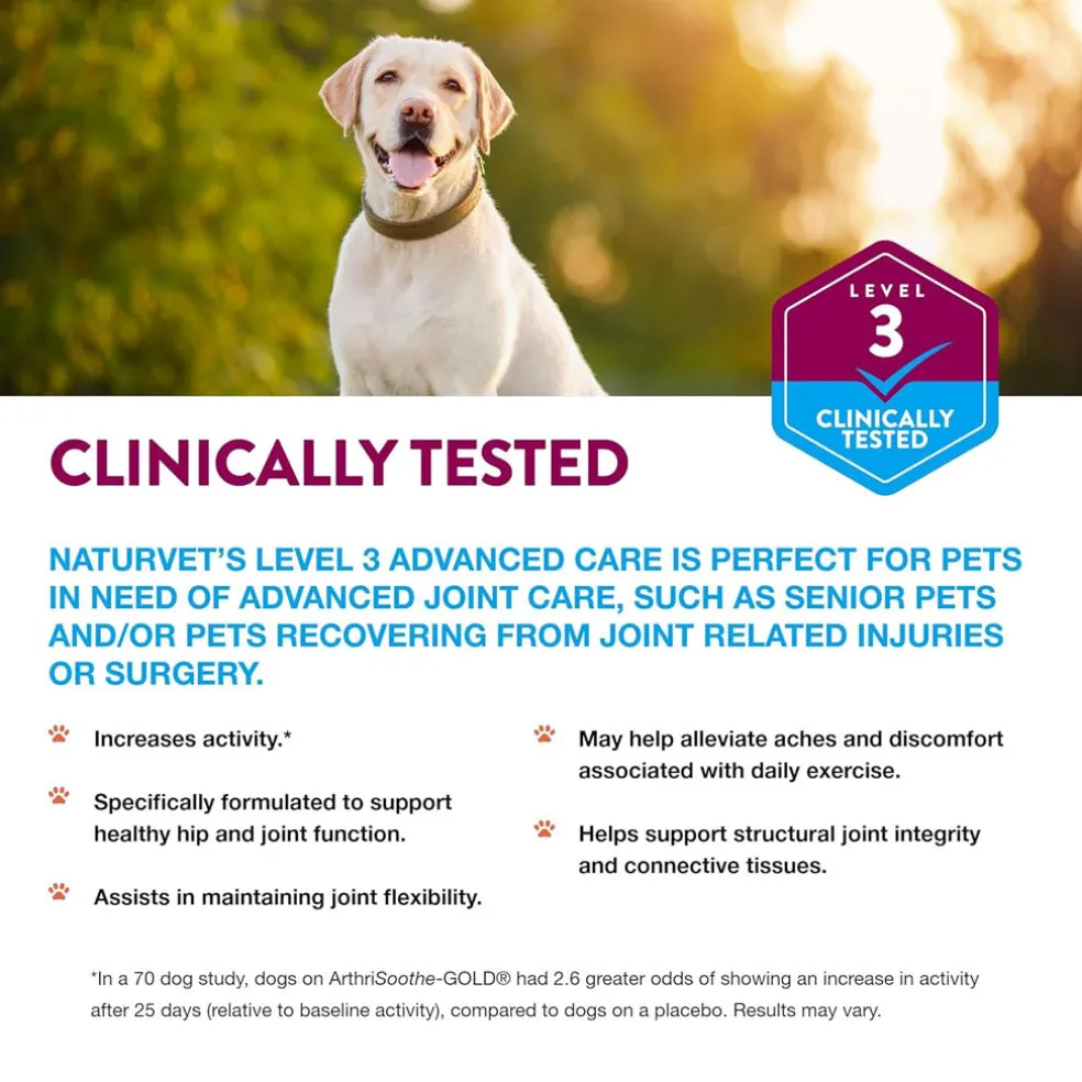 NaturVet ArthriSoothe Gold Advanced Joint Care Level 3 Soft Chew for Dogs & Cats