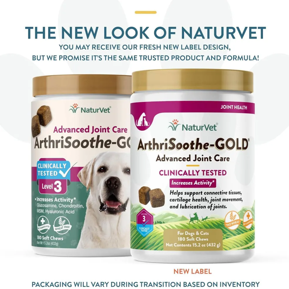 NaturVet ArthriSoothe Gold Advanced Joint Care Level 3 Soft Chew for Dogs & Cats