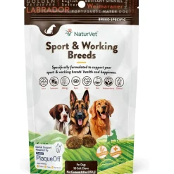 NaturVet Breed Specific Sport & Working Breeds Supplement Soft Chews for Dogs, 50 count