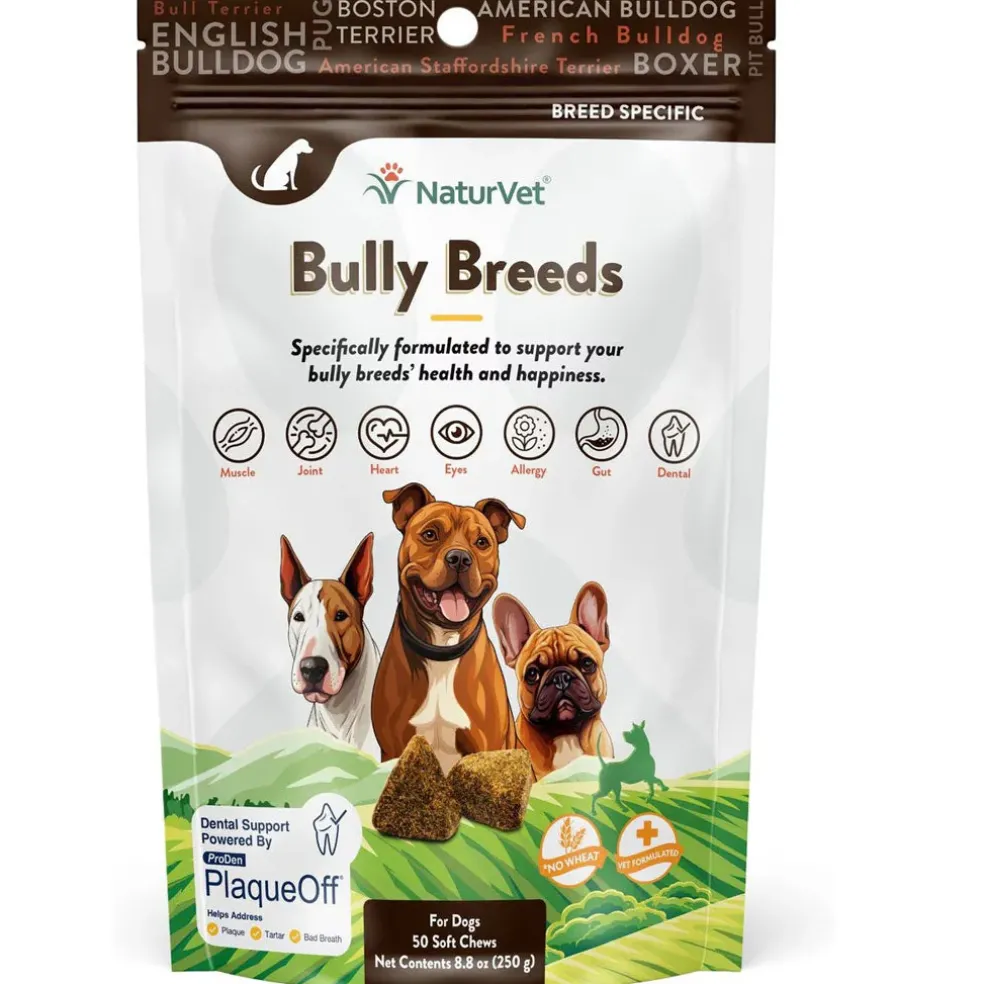 NaturVet Bully Specific Bully Breed Soft Chews for Dogs, 50 count