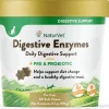 NaturVet Digestive Enzymes Soft Chews Daily Digestive Support with Pre & Probiotic for Cats, 60 count