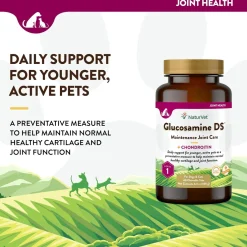 NaturVet Glucosamine DS Level 1 with Chondroitin Maintenance Joint Care Chewable Tablets for Dogs & Cats