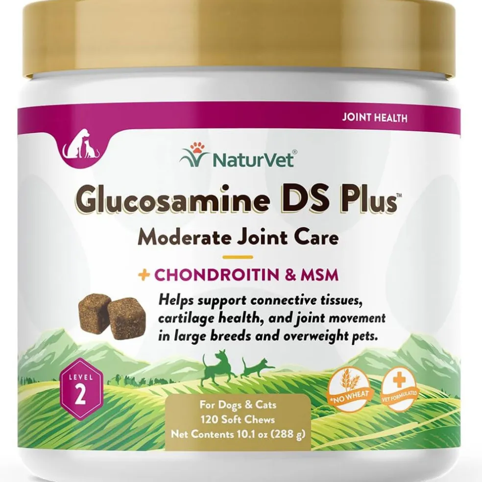 NaturVet Glucosamine DS Plus Level 2 Soft Chews with Chondroitin & MSM for Dogs & Cats