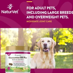 NaturVet Glucosamine DS Plus Level 2 Soft Chews with Chondroitin & MSM for Dogs & Cats