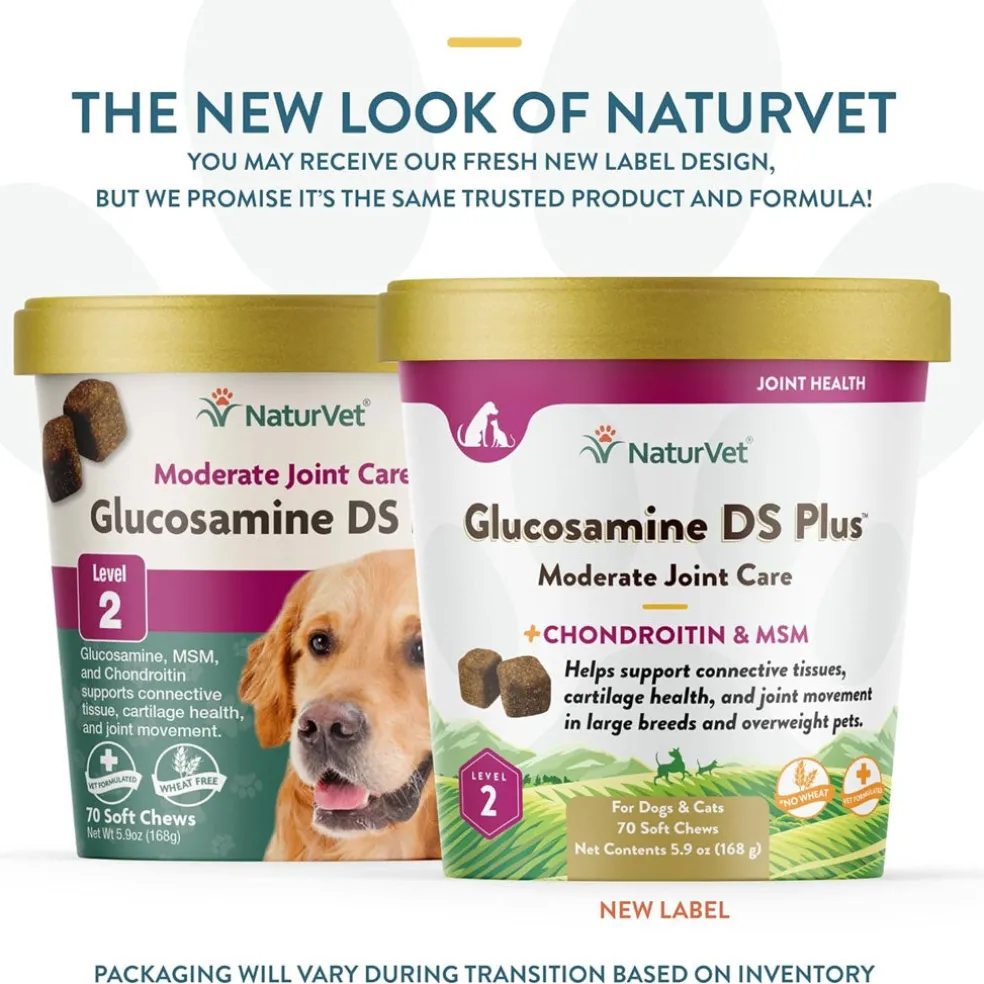 NaturVet Glucosamine DS Plus Level 2 Soft Chews with Chondroitin & MSM for Dogs & Cats