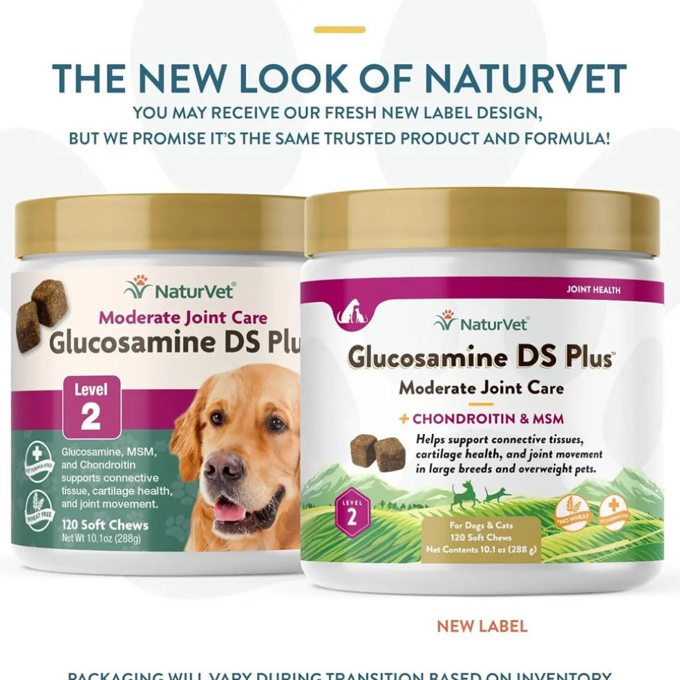 NaturVet Glucosamine DS Plus Level 2 Soft Chews with Chondroitin & MSM for Dogs & Cats
