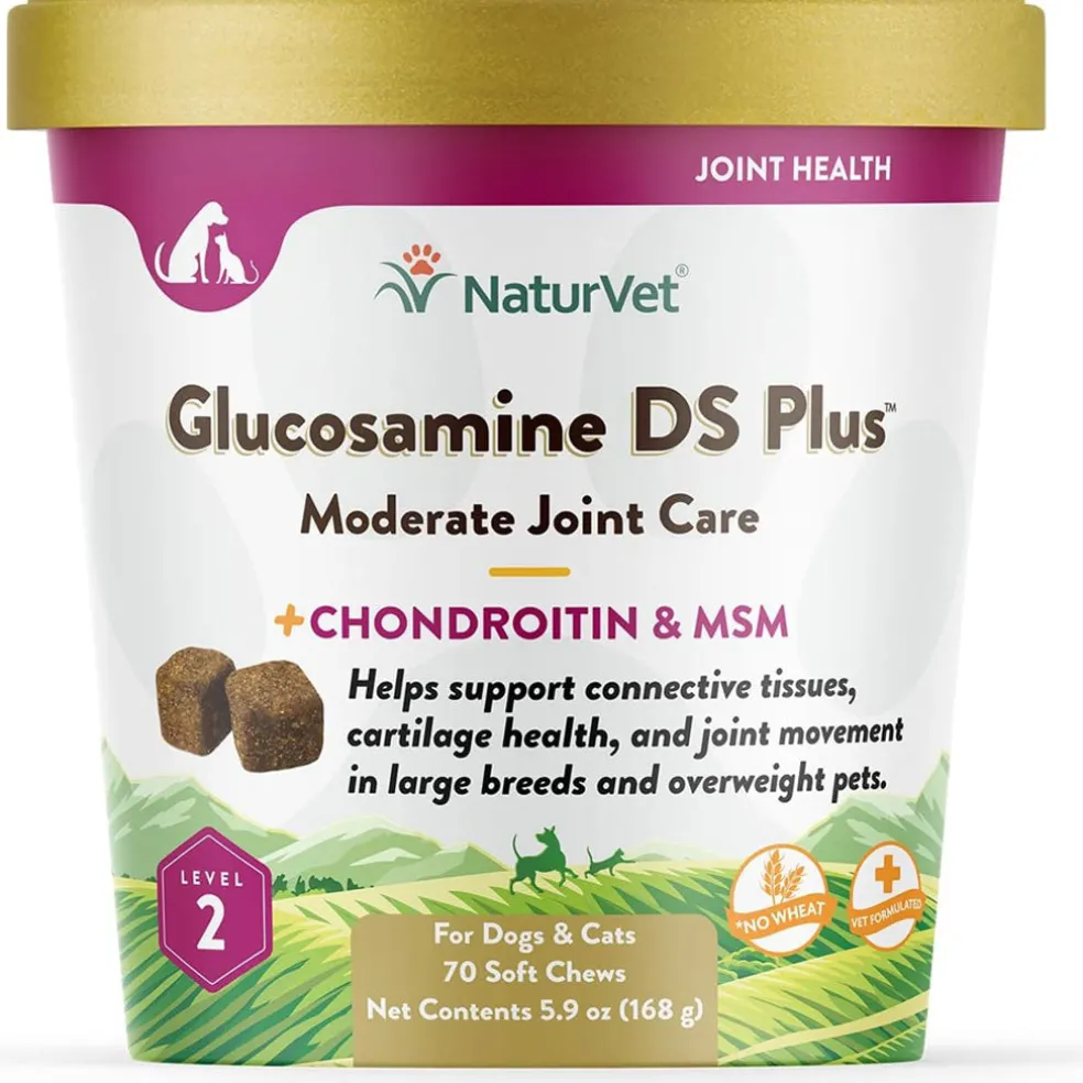 NaturVet Glucosamine DS Plus Level 2 Soft Chews with Chondroitin & MSM for Dogs & Cats