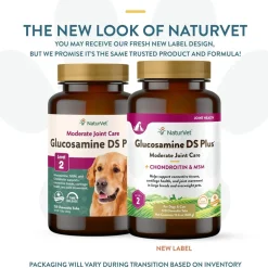 NaturVet Glucosamine DS Plus Level 2 Chewable Tablets with Chondroitin & MSM for Dogs & Cats