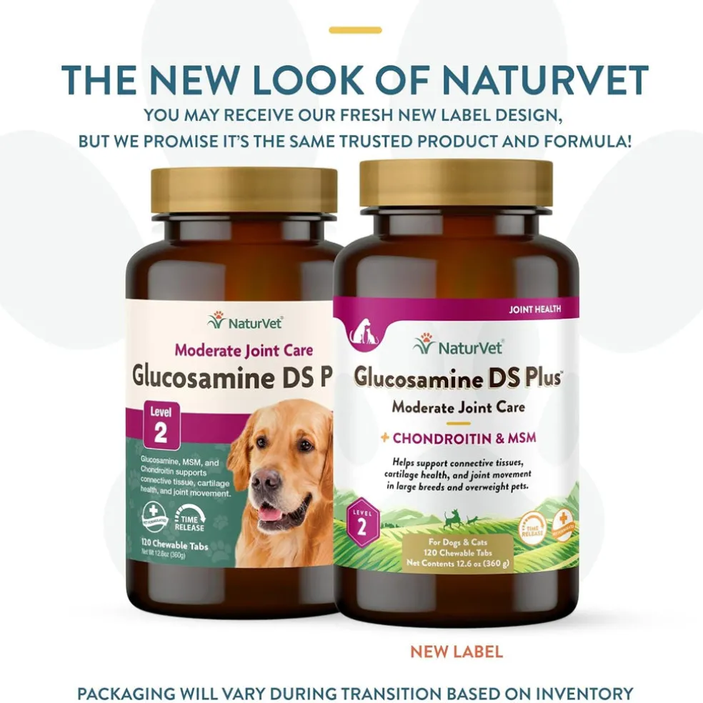 NaturVet Glucosamine DS Plus Level 2 Chewable Tablets with Chondroitin & MSM for Dogs & Cats