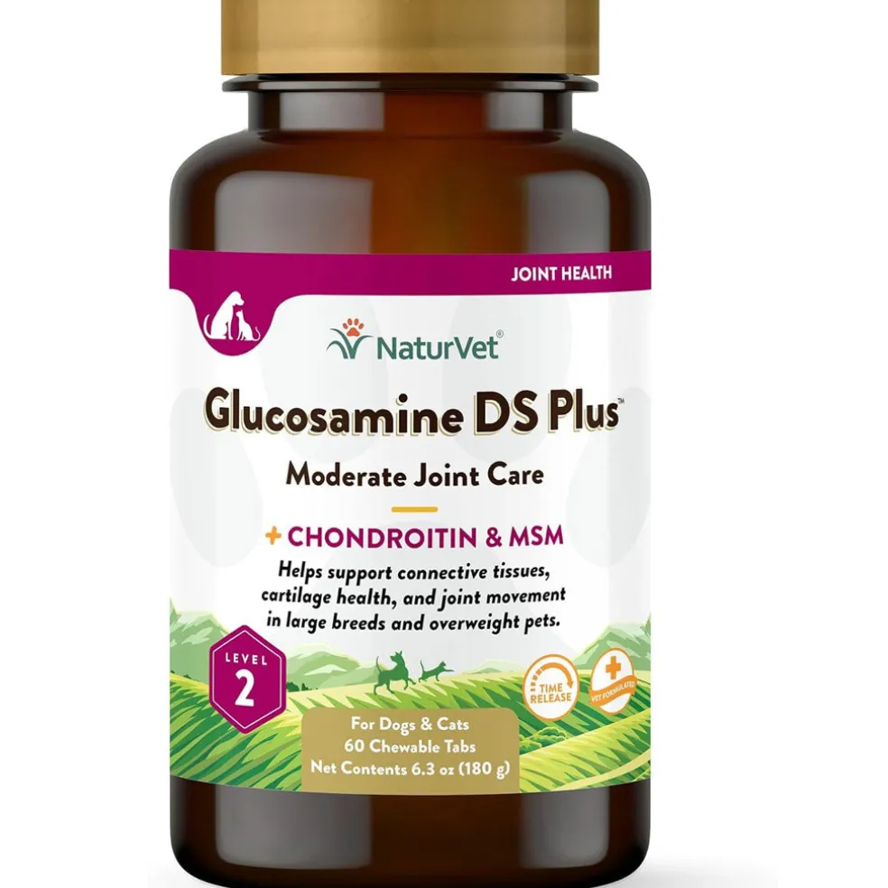 NaturVet Glucosamine DS Plus Level 2 Chewable Tablets with Chondroitin & MSM for Dogs & Cats