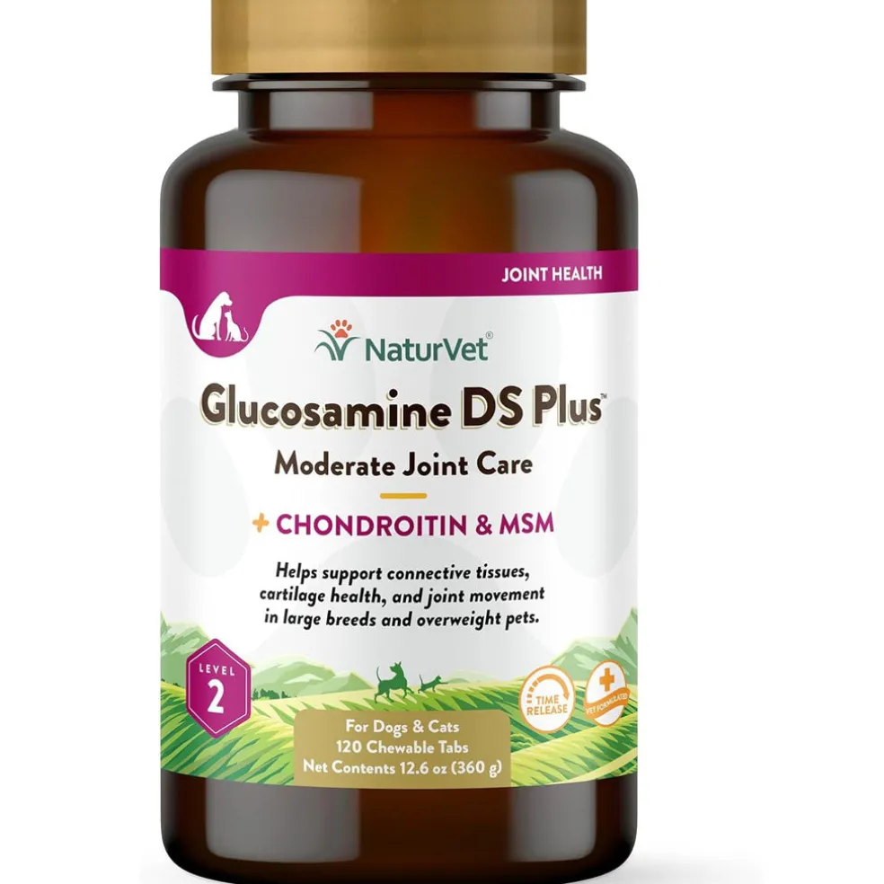 NaturVet Glucosamine DS Plus Level 2 Chewable Tablets with Chondroitin & MSM for Dogs & Cats