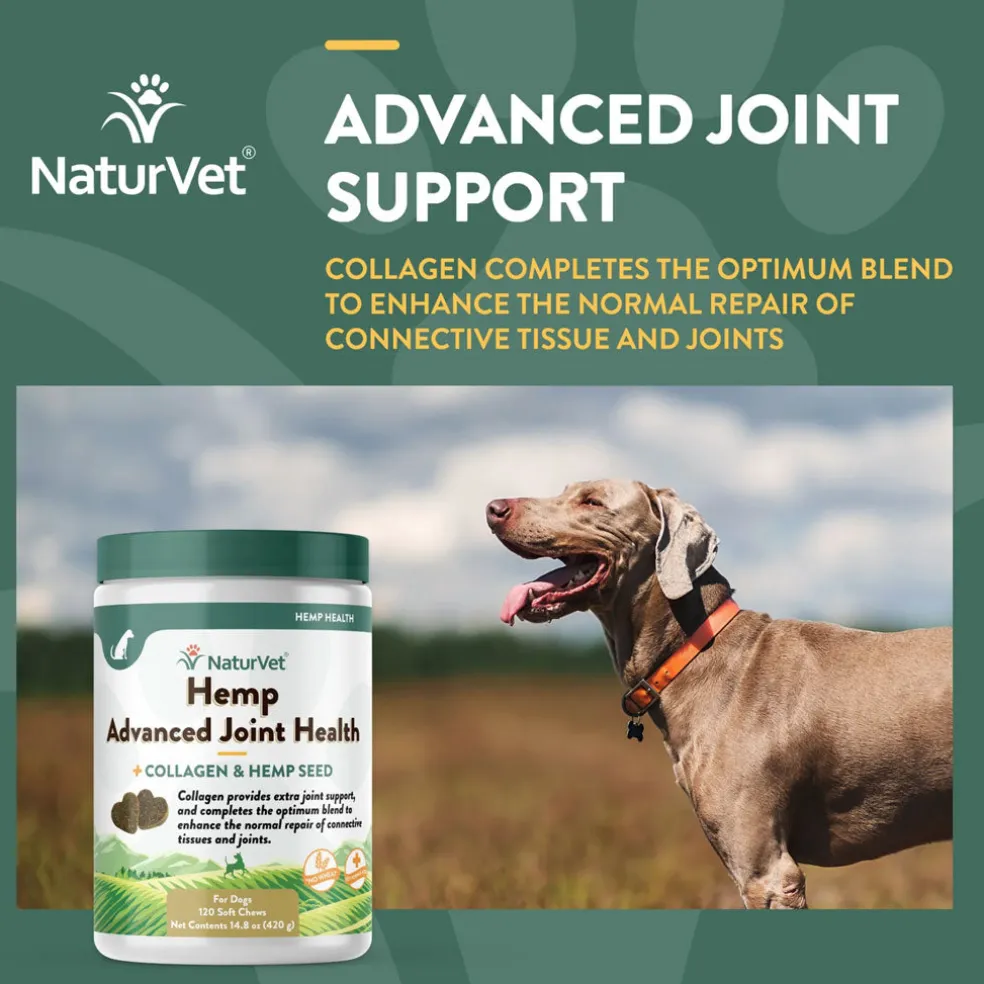 NaturVet Hemp Advanced Joint Health Soft Chews for Dogs