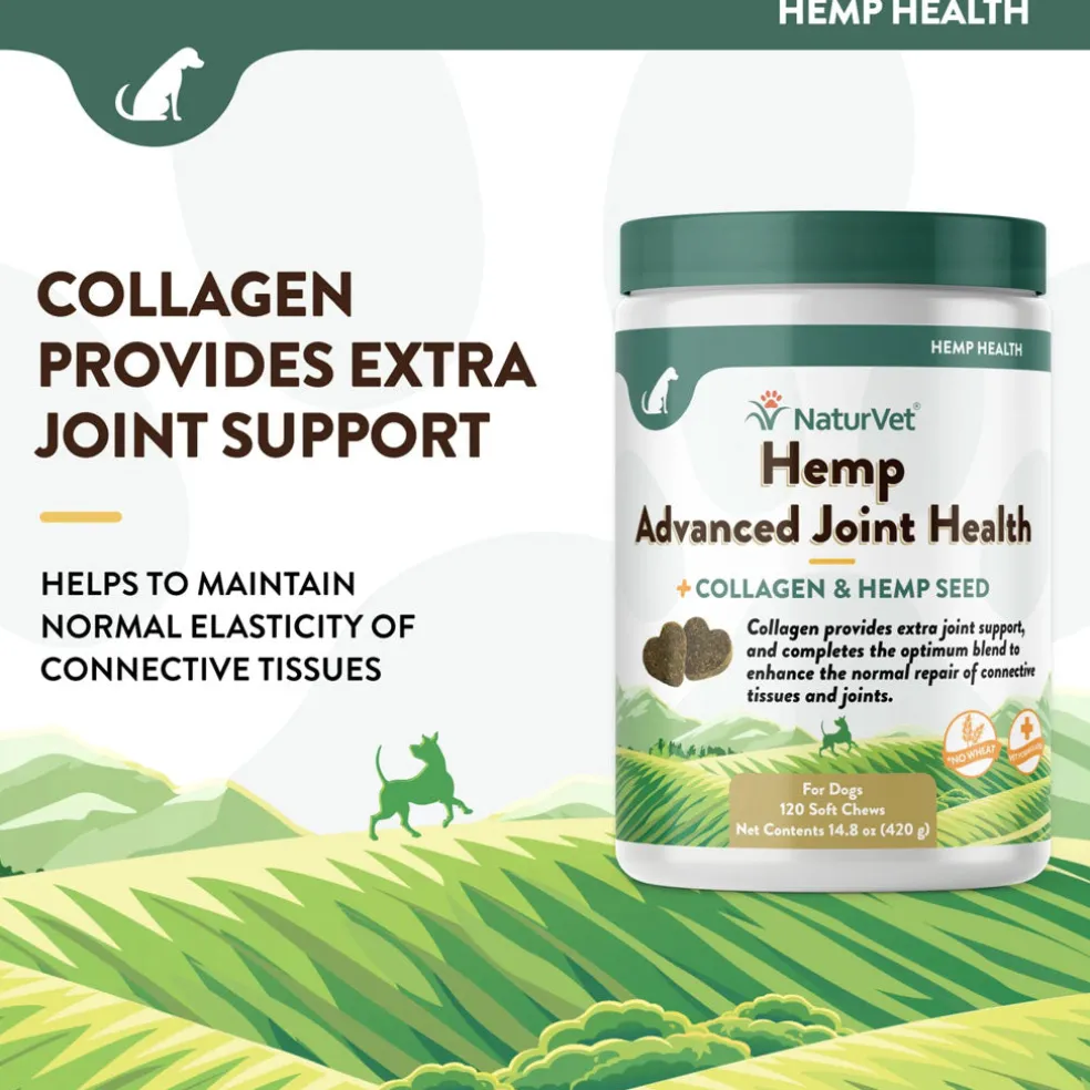 NaturVet Hemp Advanced Joint Health Soft Chews for Dogs