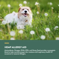 NaturVet Hemp Allergy Aid Hemp Seed Soft Chew for Dogs, 60 count