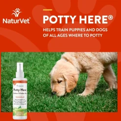 NaturVet Potty Here Training Aid Spray for Indoor & Outdoor Use (8 oz)