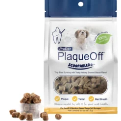 NaturVet ProDen PlaqueOff Scoopables Dental Treat for Small & Medium Breed, 45 scoops