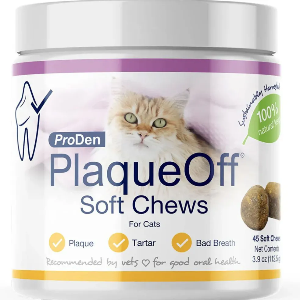 NaturVet Proden PlaqueOff Soft Chews for Cats, 45 count