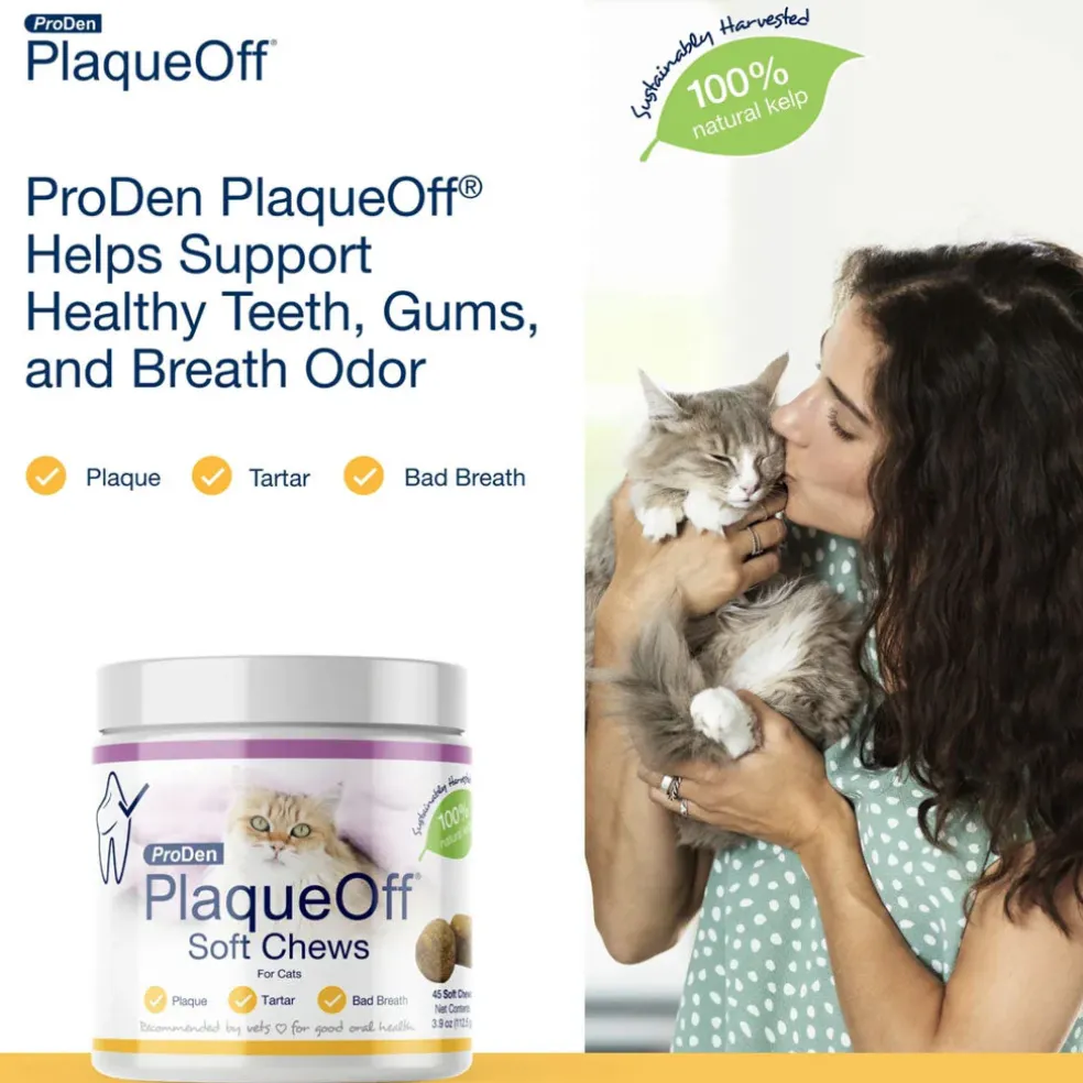 NaturVet Proden PlaqueOff Soft Chews for Cats, 45 count