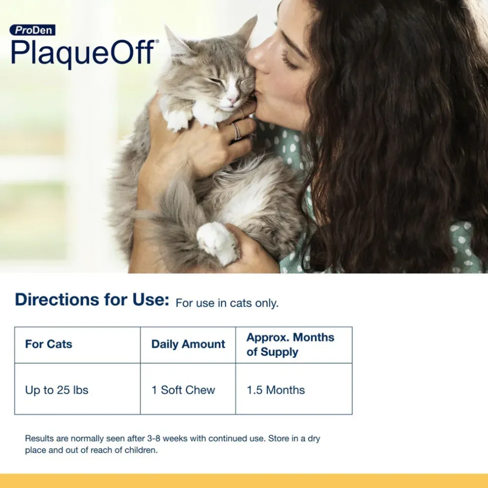 NaturVet Proden PlaqueOff Soft Chews for Cats, 45 count