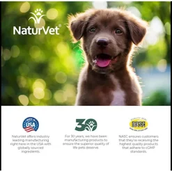 NaturVet Puppy Daily Care Multi-Benefit 6-in-1 Support For Puppies (60 Soft Chews)