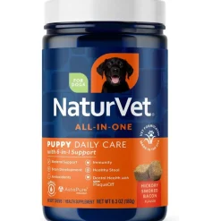 NaturVet Puppy Daily Care Multi-Benefit 6-in-1 Support For Puppies (60 Soft Chews)