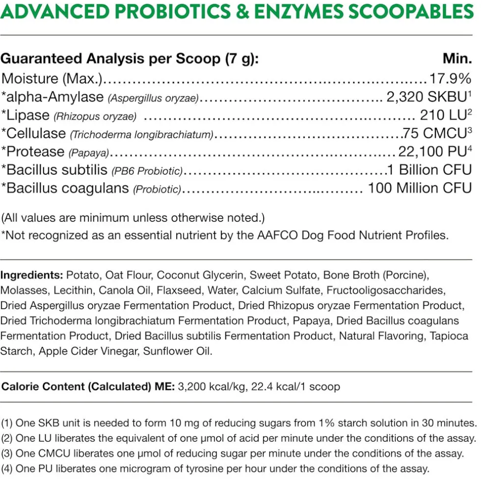 NaturVet Scoopables Advanced Probiotics & Enzymes Plus Vet Strength PB6 Probiotic for Dogs, 11-oz