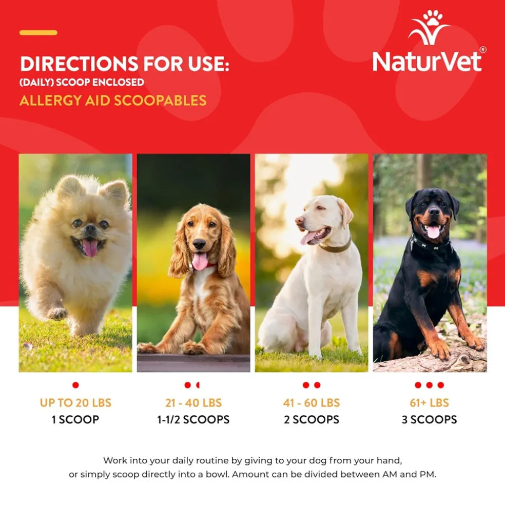NaturVet Scoopables Aller-911 Allergy Aid Plus Antioxidants for Dogs (11 oz)