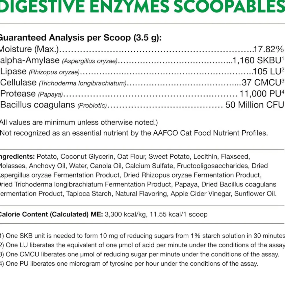 NaturVet Scoopables Digestive Enzymes Daily Digestive Support Plus PRE & Probiotic for Cats, 5.5-oz
