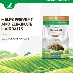 NaturVet Scoopables Hairball Aid Daily Support Plus Pumpkin for Cats, 5.5-oz