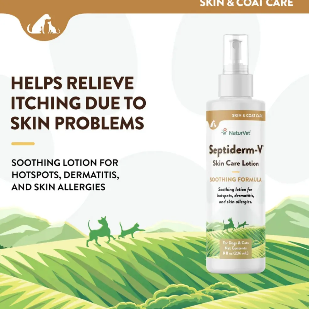 NaturVet Septiderm-V Skin Care Lotion for Dogs & Cats, 8-oz