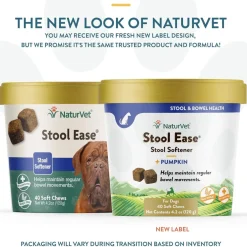 NaturVet Stool Ease Soft Chews Stool Softener with Pumpkin for Dogs, 40 count