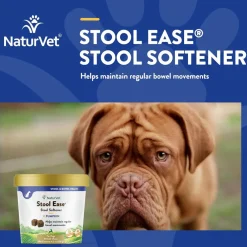 NaturVet Stool Ease Soft Chews Stool Softener with Pumpkin for Dogs, 40 count