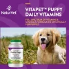 NaturVet VitaPet Puppy Plus Breath Aid Chewable Tablets Multivitamin for Dogs, 60 count