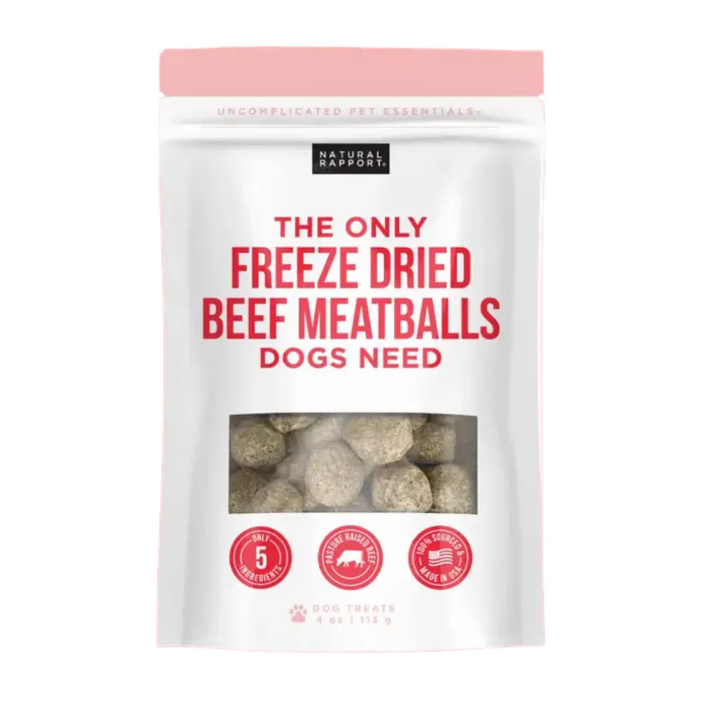Nautral Rapport The Only Freeze Dried Beef Meatballs Dogs Need