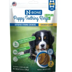 N-Bone Puppy Teething Rings Plus, Chicken Flavor